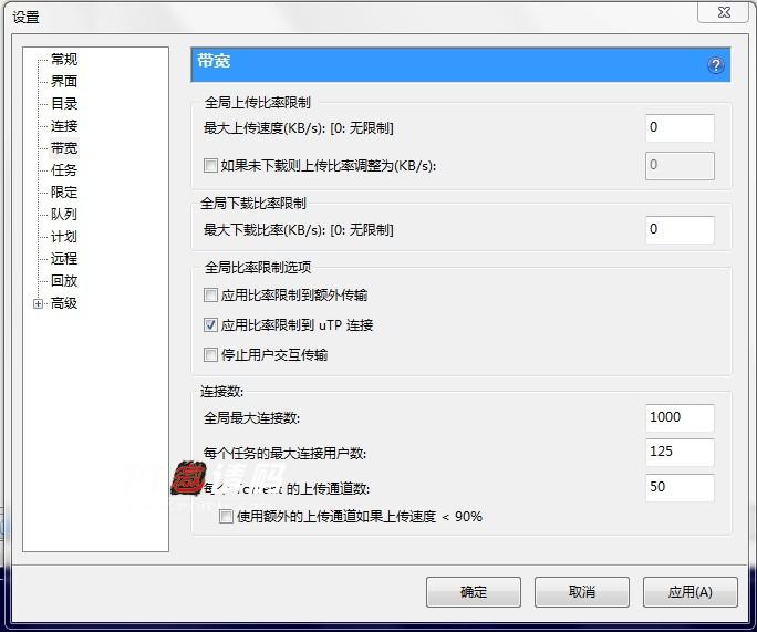 utorrent软件各项目说明及设置