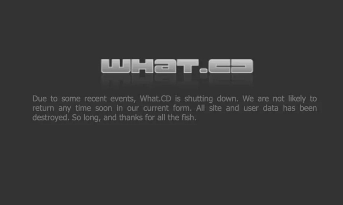 【What.CD】What.CD宣布关闭